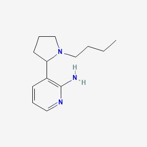 molecular formula C13H21N3 B15061518 3-(1-Butylpyrrolidin-2-yl)pyridin-2-amine 