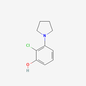 molecular formula C10H12ClNO B1506153 Phenol,2-chloro-3-(1-pyrrolidinyl)- 