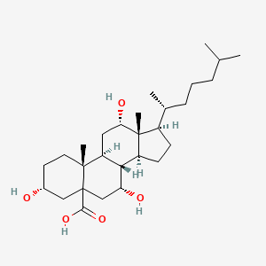 molecular formula C28H48O5 B15061607 25R-3|A,7|A,12|A-Trihydroxy-5|A-cholestanoic Acid 