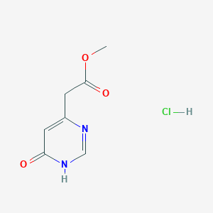 molecular formula C7H9ClN2O3 B15061629 Methyl 2-(6-oxo-1,6-dihydropyrimidin-4-yl)acetate hydrochloride 