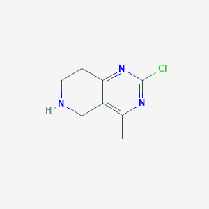 molecular formula C8H10ClN3 B1506165 2-Chloro-4-methyl-5,6,7,8-tetrahydropyrido[4,3-D]pyrimidine CAS No. 944901-92-2