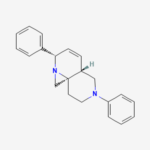 molecular formula C21H22N2 B15061660 (4aR,7S,9aR)-2,7-diphenyl-1,2,3,4,7,9a-hexahydro-5H-azirino[2,1-j][1,6]naphthyridine 