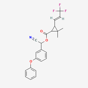 molecular formula C23H20F3NO3 B15061680 (E)-Cyano(3-phenoxyphenyl)methyl 2,2-dimethyl-3-(3,3,3-trifluoroprop-1-en-1-yl)cyclopropanecarboxylate 