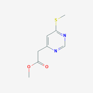 molecular formula C8H10N2O2S B1506169 Methyl 2-(6-(methylthio)pyrimidin-4-yl)acetate CAS No. 946422-10-2