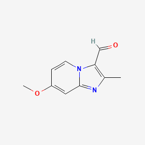 molecular formula C10H10N2O2 B1506183 7-Methoxy-2-methylimidazo[1,2-a]pyridine-3-carbaldehyde CAS No. 896722-42-2