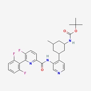 tert-butyl N-[3-[3-[[6-(2,6-difluorophenyl)-5-fluoropyridine-2-carbonyl]amino]pyridin-4-yl]-5-methylcyclohexyl]carbamate