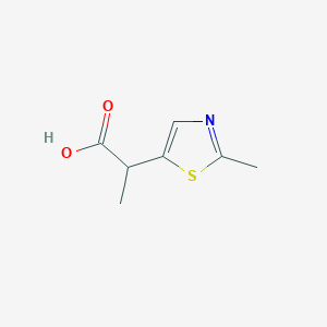 molecular formula C7H9NO2S B1506204 2-(2-Methyl-1,3-thiazol-5-yl)propanoic acid 