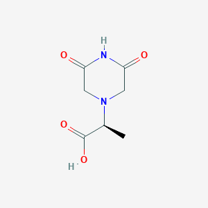 molecular formula C7H10N2O4 B1506210 (S)-2-(3,5-dioxopiperazin-1-yl)propanoic acid 