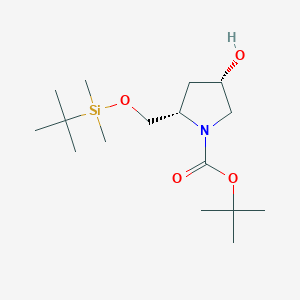 tert-butyl (2S,4S)-2-(((tert-butyldimethylsilyl)oxy)methyl)-4-hydroxypyrrolidine-1-carboxylate