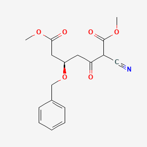 Heptanedioic acid, 2-cyano-3-oxo-5-(phenylmethoxy)-, 1,7-dimethyl ester, (5R)-