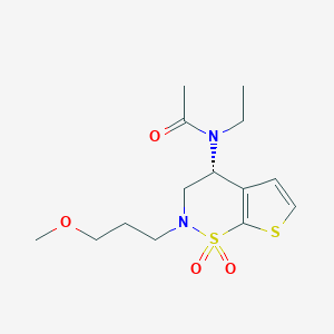 (R)-N-ethyl-N-(2-(3-methoxypropyl)-1,1-dioxido-3,4-dihydro-2H-thieno[3,2-e][1,2]thiazin-4-yl)acetamide