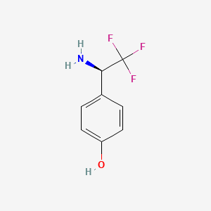 molecular formula C8H8F3NO B1506235 (S)-4-(1-amino-2,2,2-trifluoroethyl)phenol 