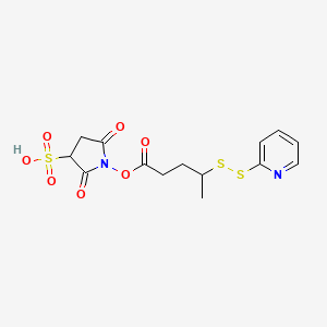 2,5-Dioxo-1-(4-(pyridin-2-yldisulfanyl)pentanoyloxy)pyrrolidine-3-sulfonic acid