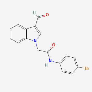 N-(4-bromophenyl)-2-(3-formyl-1H-indol-1-yl)acetamide