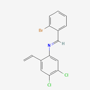 (E)-1-(2-bromophenyl)-N-(4,5-dichloro-2-ethenylphenyl)methanimine