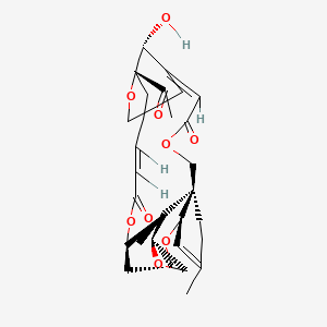 (1Z,6R,11R,13R,14S,15S,16R,19E,23R,27R)-23-acetyl-27-hydroxy-9,15-dimethylspiro[4,12,17,24-tetraoxapentacyclo[21.3.1.113,16.06,11.06,15]octacosa-1,9,19-triene-14,2'-oxirane]-3,18-dione