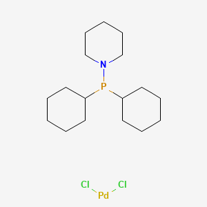 Dichloropalladium;dicyclohexyl(piperidin-1-yl)phosphane