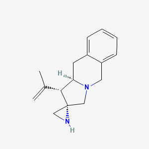 (1'R,2S,10'aR)-1'-(prop-1-en-2-yl)-3',5',10',10'a-tetrahydro-1'H-spiro[aziridine-2,2'-pyrrolo[1,2-b]isoquinoline]