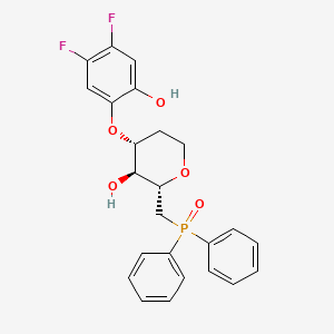 (((2S,3S,4R)-4-(4,5-difluoro-2-hydroxyphenoxy)-3-hydroxytetrahydro-2H-pyran-2-yl)methyl)diphenylphosphine oxide