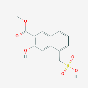 molecular formula C13H12O6S B15062686 [7-Hydroxy-6-(methoxycarbonyl)naphthalen-1-yl]methanesulfonic acid CAS No. 91903-83-2