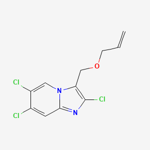 molecular formula C11H9Cl3N2O B15062730 3-((Allyloxy)methyl)-2,6,7-trichloroimidazo[1,2-a]pyridine CAS No. 669081-83-8