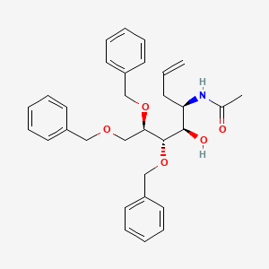 N-((4R,5R,6S,7R)-6,7,8-tris(benzyloxy)-5-hydroxyoct-1-en-4-yl)acetamide