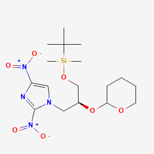 1H-Imidazole, 1-[(2S)-3-[[(1,1-dimethylethyl)dimethylsilyl]oxy]-2-[(tetrahydro-2H-pyran-2-yl)oxy]propyl]-2,4-dinitro-