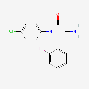 3-Amino-1-(4-chlorophenyl)-4-(2-fluorophenyl)azetidin-2-one