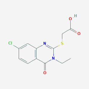 2-((7-Chloro-3-ethyl-4-oxo-3,4-dihydroquinazolin-2-yl)thio)acetic acid