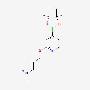 N-Methyl-3-((4-(4,4,5,5-tetramethyl-1,3,2-dioxaborolan-2-yl)pyridin-2-yl)oxy)propan-1-amine