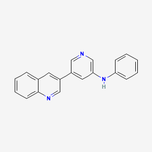 molecular formula C20H15N3 B15062992 3-Pyridinamine, N-phenyl-5-(3-quinolinyl)- CAS No. 767342-25-6