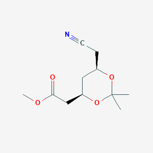 methyl 2-((4R,6R)-6-(cyanomethyl)-2,2-dimethyl-1,3-dioxan-4-yl)acetate