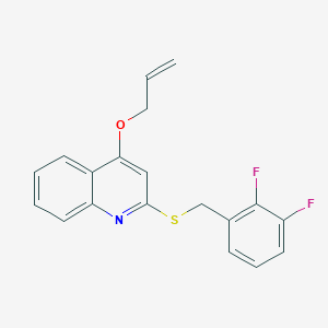 molecular formula C19H15F2NOS B15063170 4-(Allyloxy)-2-((2,3-difluorobenzyl)thio)quinoline 