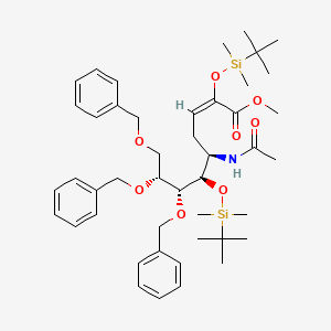 methyl (5R,6R,7R,8R,E)-5-acetamido-7,8,9-tris(benzyloxy)-2,6-bis((tert-butyldimethylsilyl)oxy)non-2-enoate