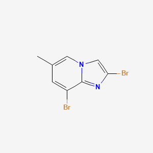 molecular formula C8H6Br2N2 B15063220 2,8-Dibromo-6-methylimidazo[1,2-a]pyridine 