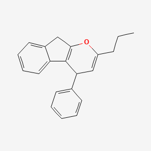 molecular formula C21H20O B15063225 4-Phenyl-2-propyl-4,9-dihydroindeno[2,1-b]pyran CAS No. 62225-37-0