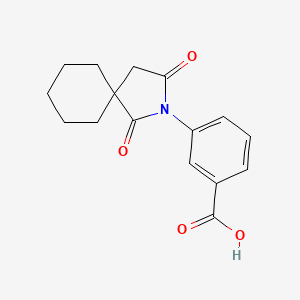 molecular formula C16H17NO4 B15063241 Benzoic acid, 3-(1,3-dioxo-2-azaspiro[4.5]dec-2-yl)- CAS No. 61588-90-7