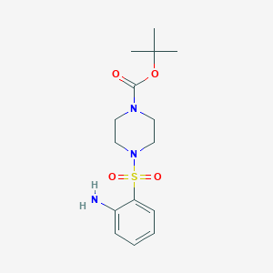 molecular formula C15H23N3O4S B1506327 tert-Butyl 4-((2-aminophenyl)sulfonyl)piperazine-1-carboxylate CAS No. 444087-23-4