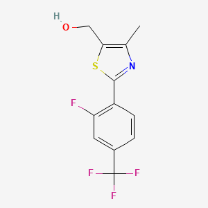 (2-(2-Fluoro-4-(trifluoromethyl)phenyl)-4-methylthiazol-5-yl)methanol