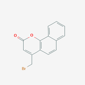 molecular formula C14H9BrO2 B15063273 4-(Bromomethyl)-2H-naphtho[1,2-b]pyran-2-one CAS No. 87317-83-7