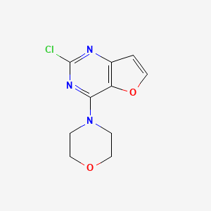 molecular formula C10H10ClN3O2 B1506328 2-Chloro-4-morpholinofuro[3,2-d]pyrimidine CAS No. 956034-08-5