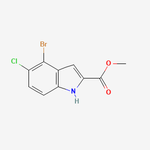 molecular formula C10H7BrClNO2 B15063288 Methyl 4-bromo-5-chloro-1H-indole-2-carboxylate 