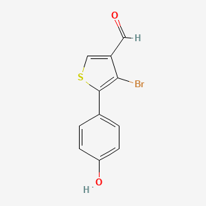 4-Bromo-5-(4-hydroxyphenyl)thiophene-3-carbaldehyde