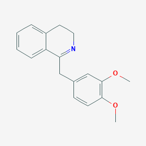 molecular formula C18H19NO2 B15063330 1-[(3,4-Dimethoxyphenyl)methyl]-3,4-dihydroisoquinoline CAS No. 88422-82-6