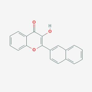 molecular formula C19H12O3 B15063396 4H-1-Benzopyran-4-one, 3-hydroxy-2-(2-naphthalenyl)- CAS No. 109469-98-9