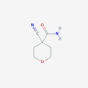 molecular formula C7H10N2O2 B1506349 4-cyanotetrahydro-2H-pyran-4-carboxamide 