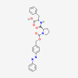 molecular formula C28H28N4O5 B1506350 3-Phenyl-N-(1-(((4-(phenylazo)phenyl)methoxy)carbonyl)-L-prolyl)-L-alanine CAS No. 35242-80-9