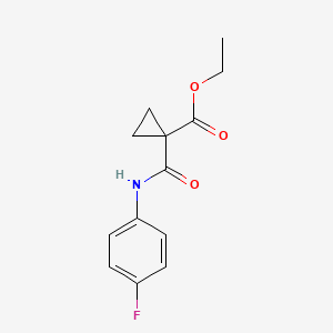 molecular formula C13H14FNO3 B1506365 1-((4-氟苯基)氨基甲酰基)环丙烷羧酸乙酯 CAS No. 20650-07-1