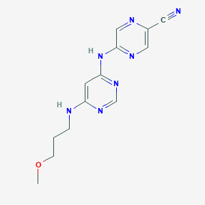 5-((6-((3-Methoxypropyl)amino)pyrimidin-4-yl)amino)pyrazine-2-carbonitrile