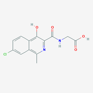 2-(7-Chloro-4-hydroxy-1-methylisoquinoline-3-carboxamido)acetic acid